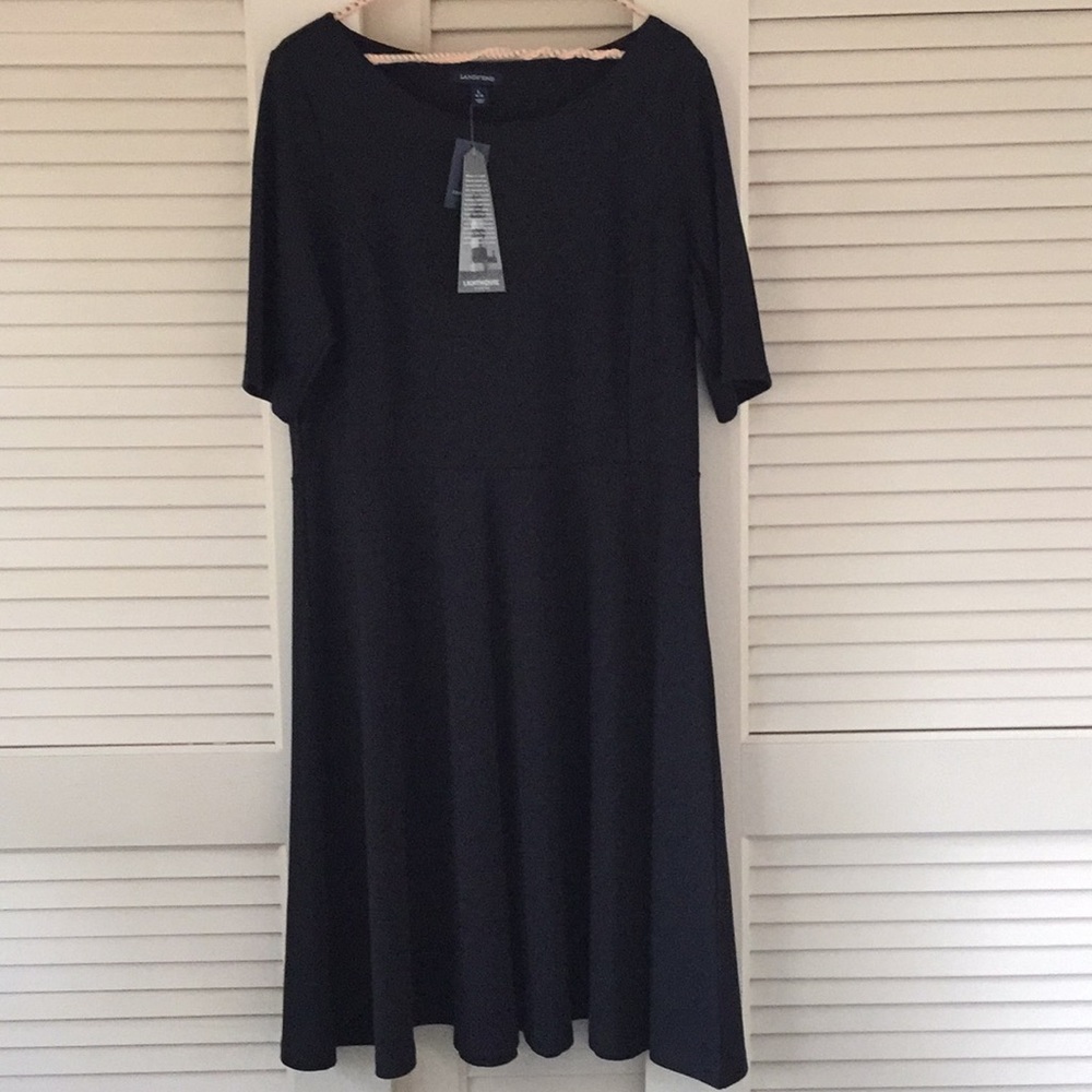 Lands Ends ponte boatneck dress